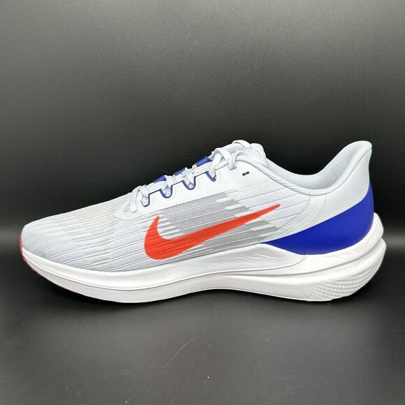 Nike Air Winflo 9 White Red Blue Athletic Running Shoes DD6203-006 Men's Sz 11.5 - Picture 5 of 10